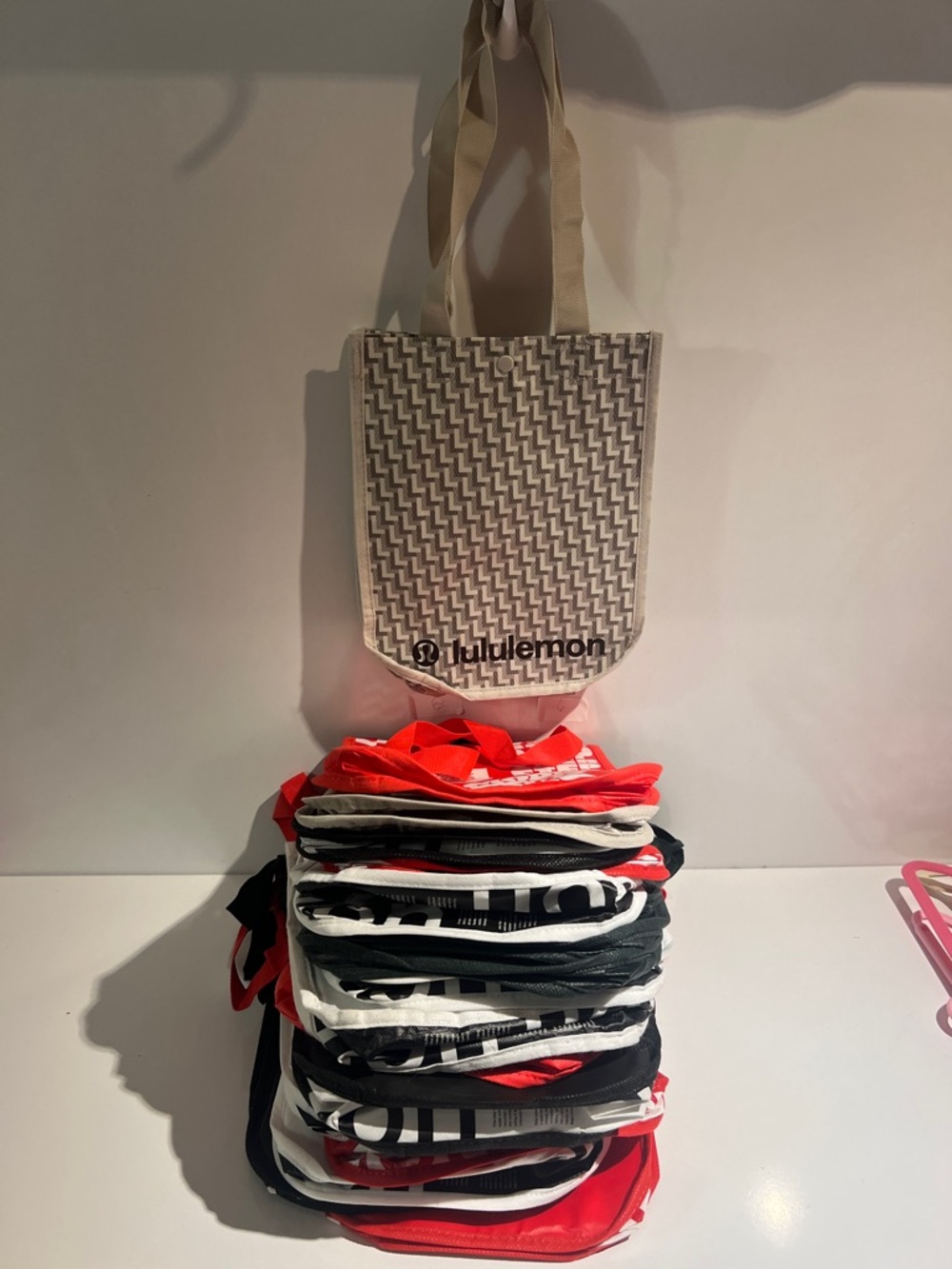 Lululemon shopping bags